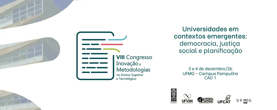 Banner ilustrativo para: VIII Congresso de Inovação e Metodologias no Ensino Superior e Tecnológico acontece em dezembro na UFMG